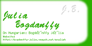 julia bogdanffy business card